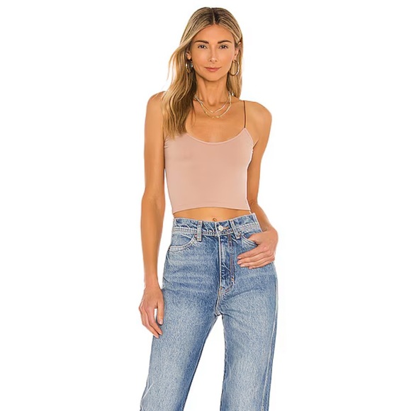 NWOT FREE PEOPLE - Brami Skinny Strap Tank in Nude M/L - Picture 4 of 7